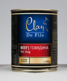 Консервы Clan De File для собак с говядиной - 340 г