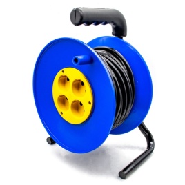 Удлинитель на катушке УС-4-30 4 розетки, без заземления, ПВС 2х1,5, 30м (1/1)