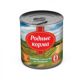 Родные Корма Говядина с рисом азу по-Татарски для собак - 525 г