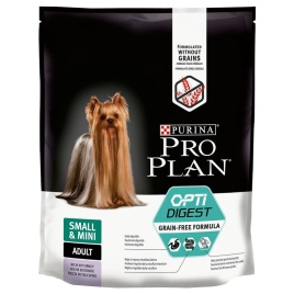 Сухой беззерновой корм Purina Pro Plan Optidigest Grain Free для взрослых собак мелких пород с чувствительным пищеварением с индейкой - 700 г