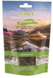 Titbit вяленые лакомства шейки куриные Classic 60 г