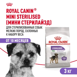 Сухой корм Royal Canin Mini Sterilised для стерилизованных собак, 3 кг