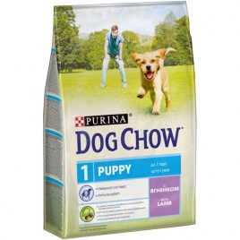 Purina Dog Chow для щенков до 1 года с ягненком - 2,5 кг