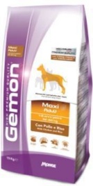 GEMON DOG MAXI корм для взрослых собак крупных пород с курицей и рисом 15 кг