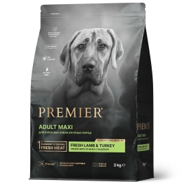 Сухой корм Premier Dog Adult Maxi Lamb & Turkey для собак крупных пород, с ягненком и индейкой, 3 кг