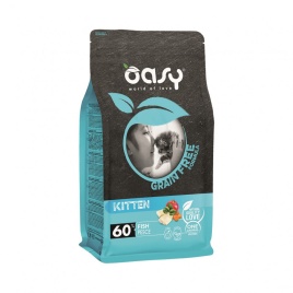 Oasy Dry Cat Grain Free сухой беззерновой корм для котят и беременных и кормящих кошек с рыбой - 300 г