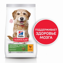 Hills Youthful Vitality сухой корм для пожилых собак мелких пород с курицей - 250 г