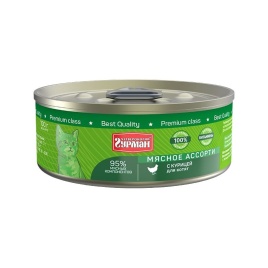 Четвероногий Гурман Мясное ассорти с курицей для котят 100 г