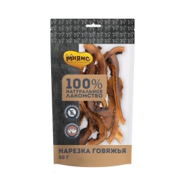 Мнямс лакомство для собак нарезка говяжья 50 г