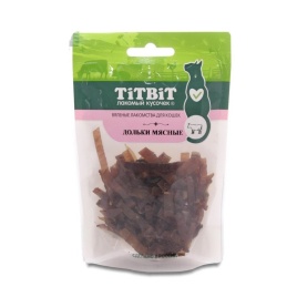 TiTBiT Дольки мясные для кошек, вяленые лакомства - 40 г
