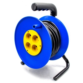 Удлинитель на катушке УС-4-30 4 розетки, без заземления, ПВС 2х2,5, 30м (1/1)