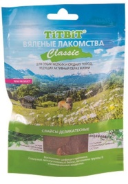 Titbit вяленые лакомства слайсы деликатесные Classic 50 г