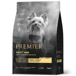Сухой корм Premier Dog Adult Mini Turkey для собак мелких пород, с индейкой, 3 кг