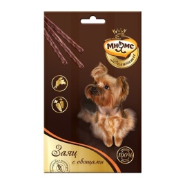 Мнямс Деликатес лакомые палочки для собак с зайцем и овощами 13,5 см - 3х11 г 1 ш