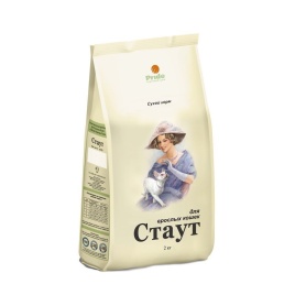 Стаут сухой корм для взрослых кошек всех пород гипоаллергенный с мясом ягненка и рисом - 2 кг