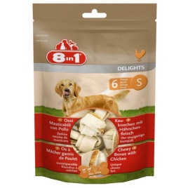 8 in 1 Delights S косточка для чистки зубов 7,5 см для собак мелких пород 6 шт