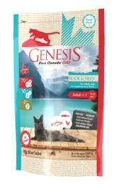 Genesis Pure Canada My Blue Lake Hair Skin для взрослых кошек, для улучшения кожи и шерсти с лососем, форелью и курицей - 340 гр