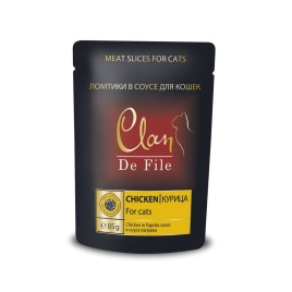 Clan De File влажный корм для кошек с курицей в соусе паприка - 85 г
