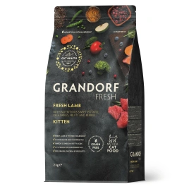 Сухой корм Grandorf Fresh Cat Lamb & Sweet Potato для котят беременных или кормящих кошек ягненок, с бататом, 400 г