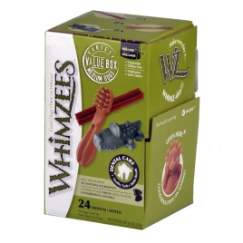 Whimzees Микс лакомство для собак палочки, щетки и крокодильчики M 24 шт 1 ш