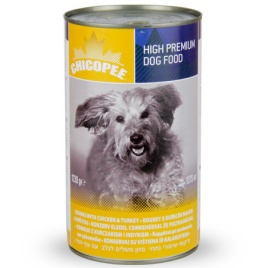 Chicopee Dog Chunks Chicken Turkey консервы для собак всех пород и возрастов с кусочками курицы и индейки в соусе - 1,23 кг