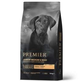 Сухой корм Premier Dog Junior Medium & Maxi Turkey для юниоров средних и крупных пород, с индейкой, 10 кг
