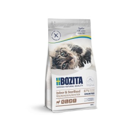 Bozita Indoor & Sterilized GF Reindeer сухой беззерновой корм для стерилизованных и малоподвижных кошек с оленем - 400 г