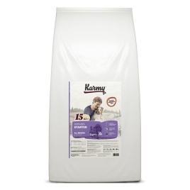 Сухой корм Karmy Sarter для щенков с момента отъема до 4 месяцев, беременных и кормящик сук с индейкой 15 кг
