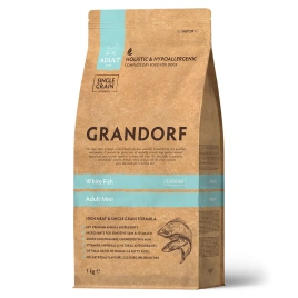 Сухой корм Grandorf Mini White Fish для взрослых собак мелких пород, с белой рыбой, 1 кг