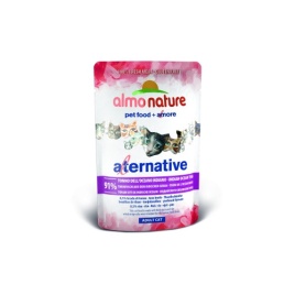 Almo Nature Alternative Adult Cat Indian Ocean Tuna паучи для взрослых кошек с тунцом индийского океана и 91% мяса - 55 г