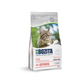 Bozita Large WF Salmon сухой корм для кошек крупных пород с лососем, без пшеницы - 400 г