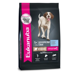 Сухой корм Eukanuba Adult Large Breed для взрослых собак крупных пород от 1 года с ягненком, 3 кг