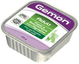 Gemon dog для собак паштет с кусочками ягненка 150 г