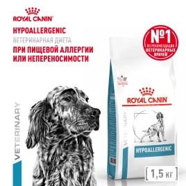 Сухой корм Royal Canin Hypoallergeniс для собак, 1,5 кг