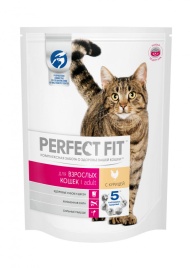 Perfect Fit Adult сухой корм для взрослых кошек с курицей - 650 гр