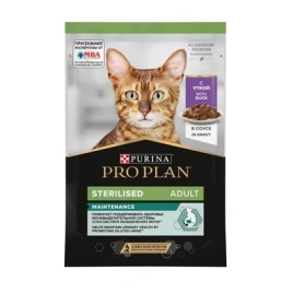 Влажный корм PRO PLAN Duck для стерилизованных кошек, с уткой в соусе, 85 г