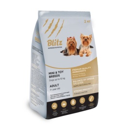Blitz Adult Mini & Toy для собак миниатюрных и мелких пород с курицей - 2 кг