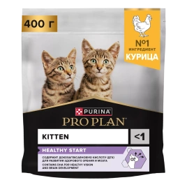 Сухой корм PRO PLAN + 200 г Chicken для котят до года, с высоким содерж., с курицей, 400 г