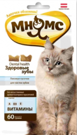 Мнямс хрустящие подушечки Здоровые зубы для кошек - 60 г