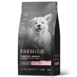 Сухой корм Premier Dog Puppy Turkey для щенков всех пород, с индейкой, 1 кг