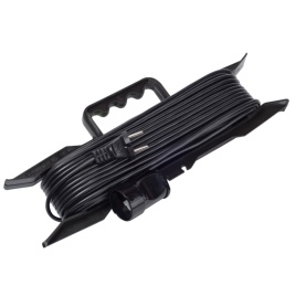 Удлинитель на рамке УС-1-30 1 розетка, без заземления, ПВС 2х1,0, 30м (1/6)