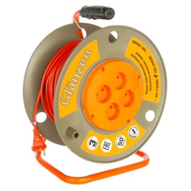 Удлинитель силовой на катушке GLANZEN 4 гн. ПВС 2х1,0 50м (1/1)