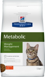 Hill's Prescription Diet Metabolic Weight Management корм для кошек диета для достижения и поддержания оптимального веса с курицей 1,5 кг