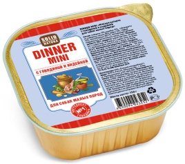 Solid Natura Dinner Mini ламистер для собак маленьких пород , с говядиной и индейкой - 150 г