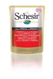Schesir для кошек в паучах с цыпленком и окунем - 100 г