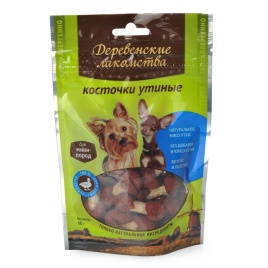 ДЕРЕВЕНСКИЕ ЛАКОМСТВА для мини-пород Косточки утиные 55 гр