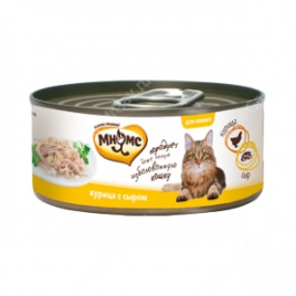 Мнямс консервы Курица с сыром в нежном желе для кошек - 70 г