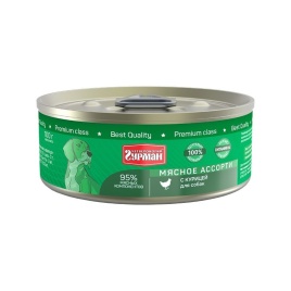 Четвероногий Гурман Мясное ассорти с курицей для собак 100 г