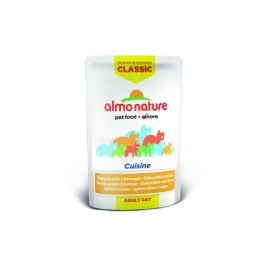Almo Nature Classic Adult Cat Cuisine Chicken Fillet & Cheese паучи холистик для взрослых кошек с куриным филе и сыром - 55 г