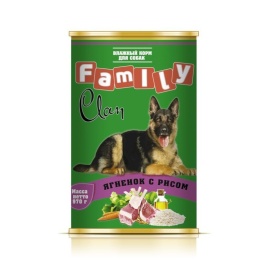 Clan Family влажный корм для собак с ягненком и рисом в консервах - 970 г
